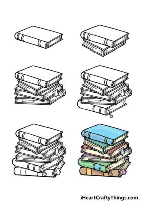 how to draw a stack of books: How does the physical arrangement of books influence our reading habits?